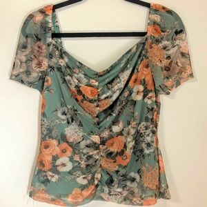 Madison & Berkeley Penny Ruched Front Knit Top